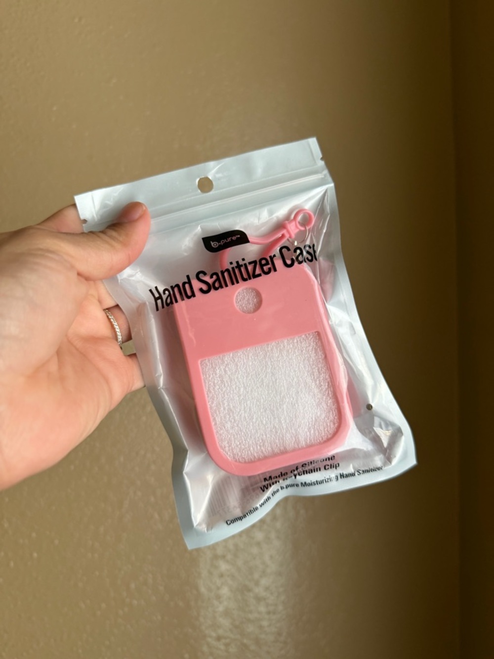 Pink Hand Sanitizer Case Holder